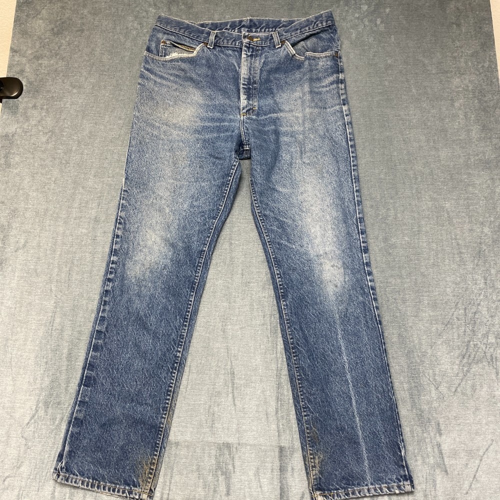 Lee Jeans Mens 36x33 Blue Denim High Rise Everyday Wear Medium Wash Outdoor